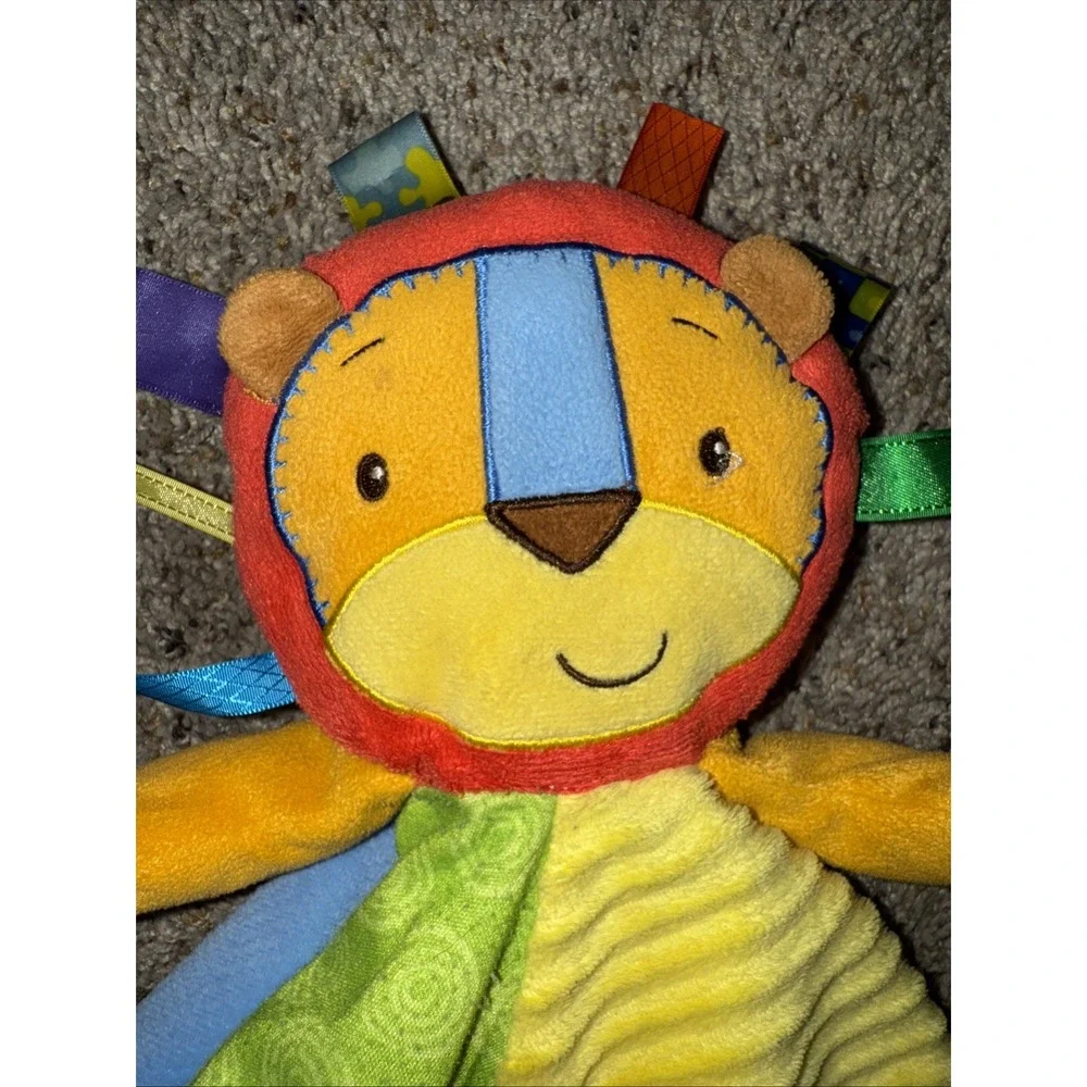 Taggies Plush Patchkin Lion Colorful Lovey 14